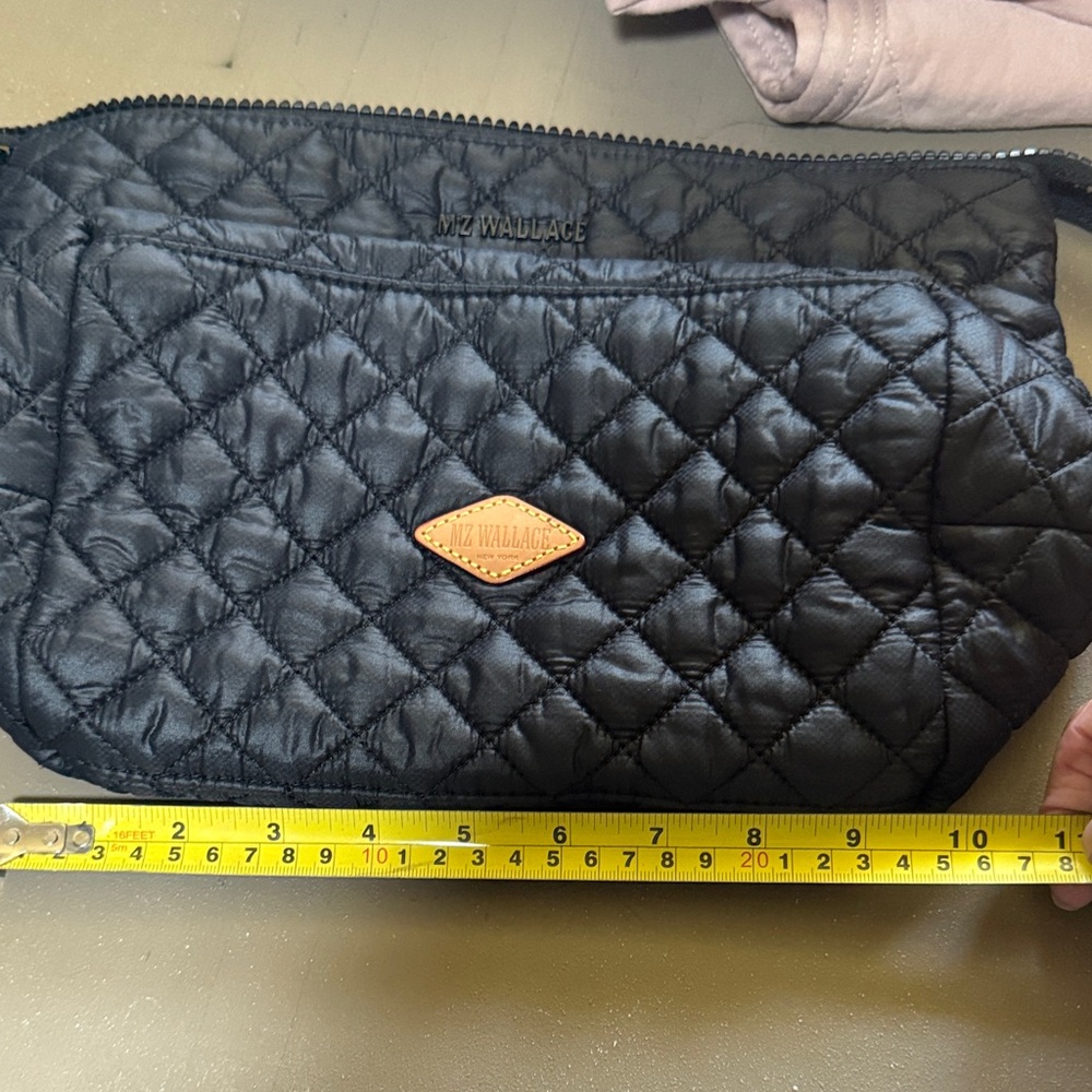 Quilted Black MZ Wallace make-up bag - Picture 5 of 6